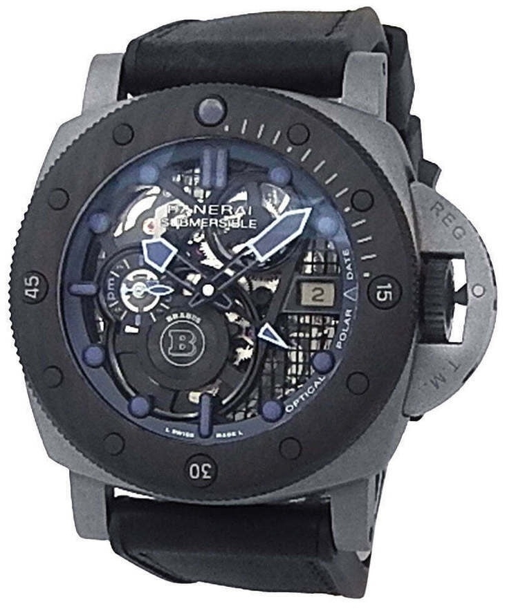 Panerai Herrklocka PAM01241 Submersible Skelettskuren/Läder Ø47 mm - Panerai