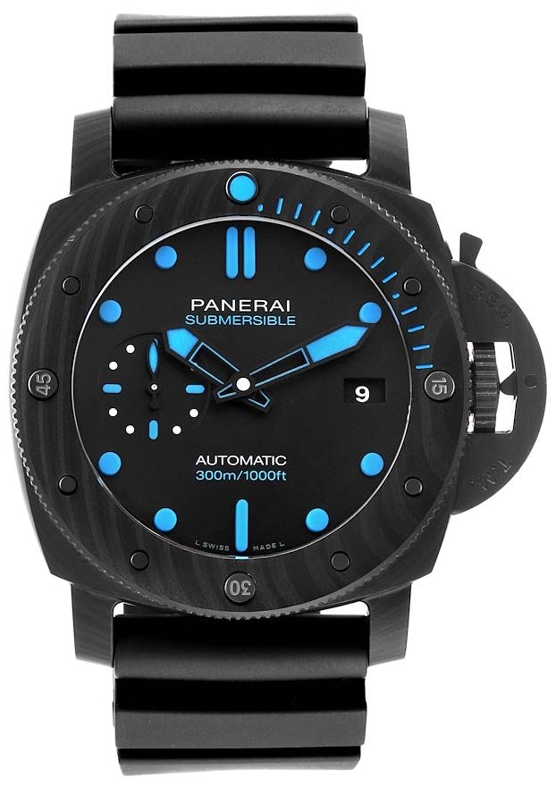 Panerai Herrklocka PAM01616 Submersible Svart/Gummi Ø47 mm - Panerai