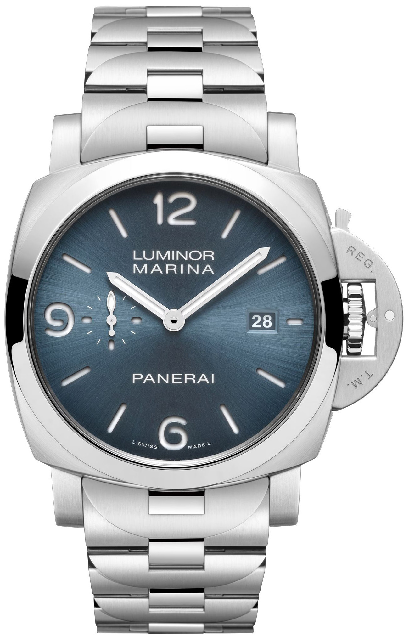 Panerai Herrklocka PAM03323 Luminor Marina Bl&aring;/St&aring;l &Oslash;44 mm
