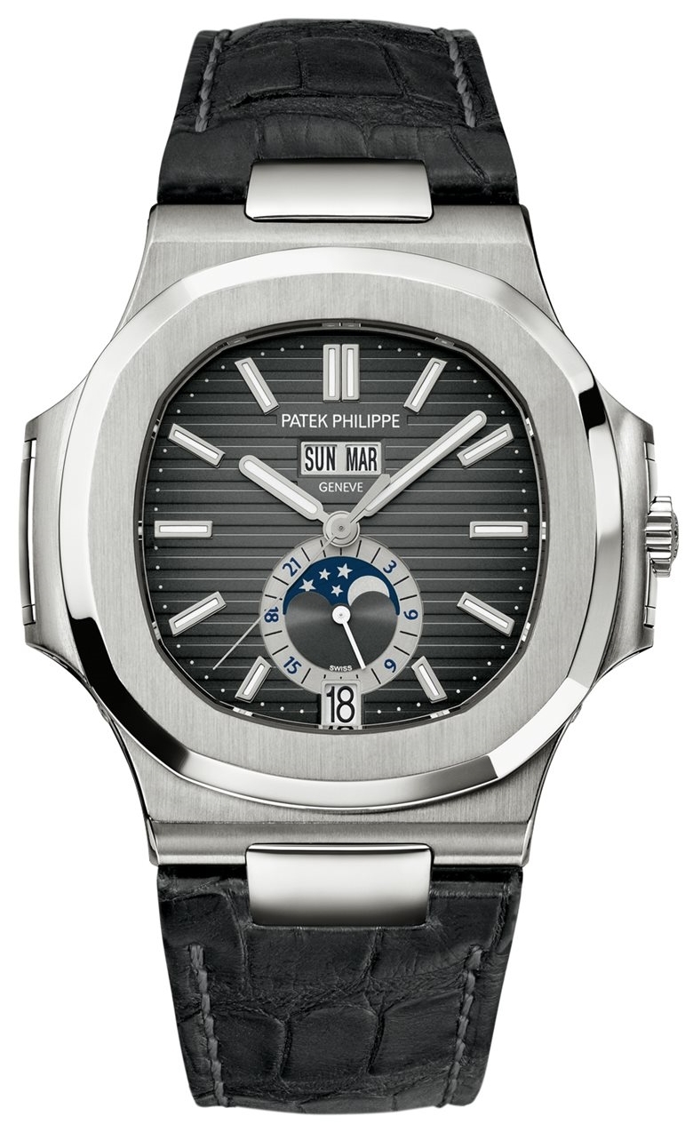 Patek Philippe Herrklocka 5726A/001 Nautilus Svart/Läder Ø40.5 mm