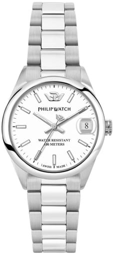 Philip Watch Damklocka R8253597624 Caribe Vit/St&aring;l &Oslash;39 mm