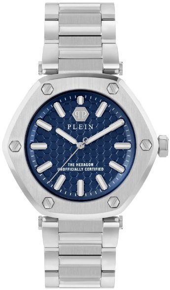 Philipp Plein Damklocka PW1BA0423 The Hexagon Blå/Stål Ø38 mm - Philipp Plein