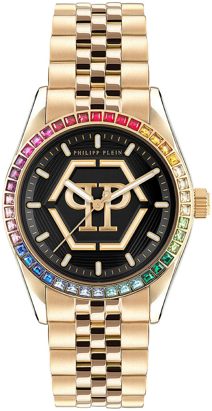 Philipp Plein Damklocka PW2BA0623 Street Couture Svart/Gulguldtonat - Philipp Plein