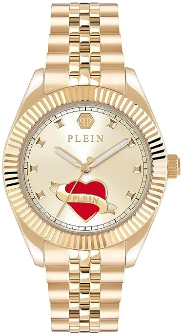 Philipp Plein Damklocka PW2BA0725 Valentine Guld/Gulguldtonat stål