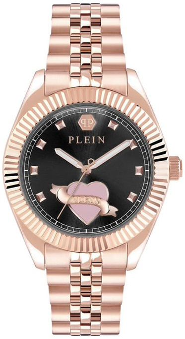 Philipp Plein Damklocka PW2BA1025 Valentine Svart/Roséguldstonat