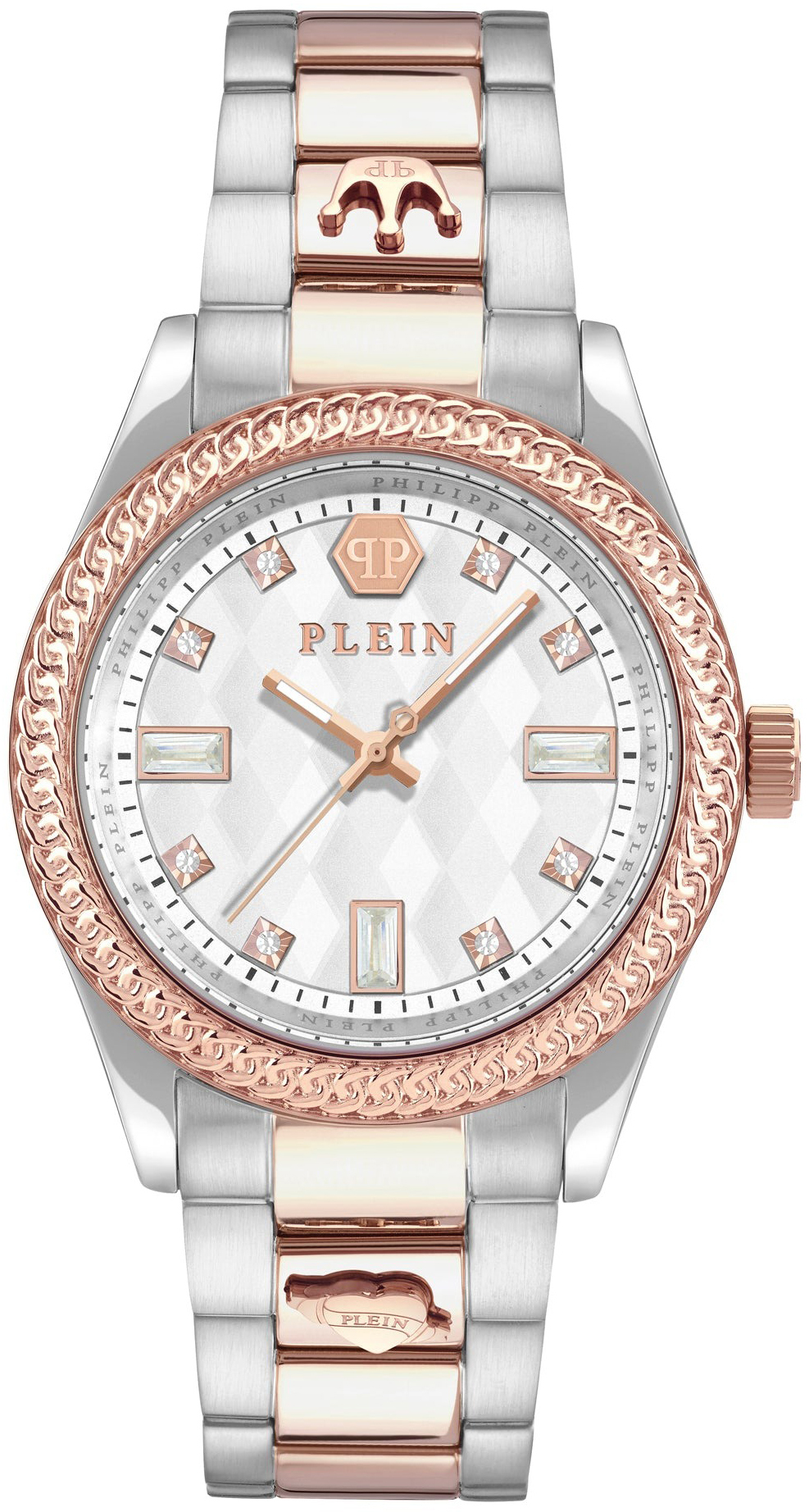 Philipp Plein Damklocka PWCDA0724 Queen Silverfärgad/Roséguldstonat - Philipp Plein