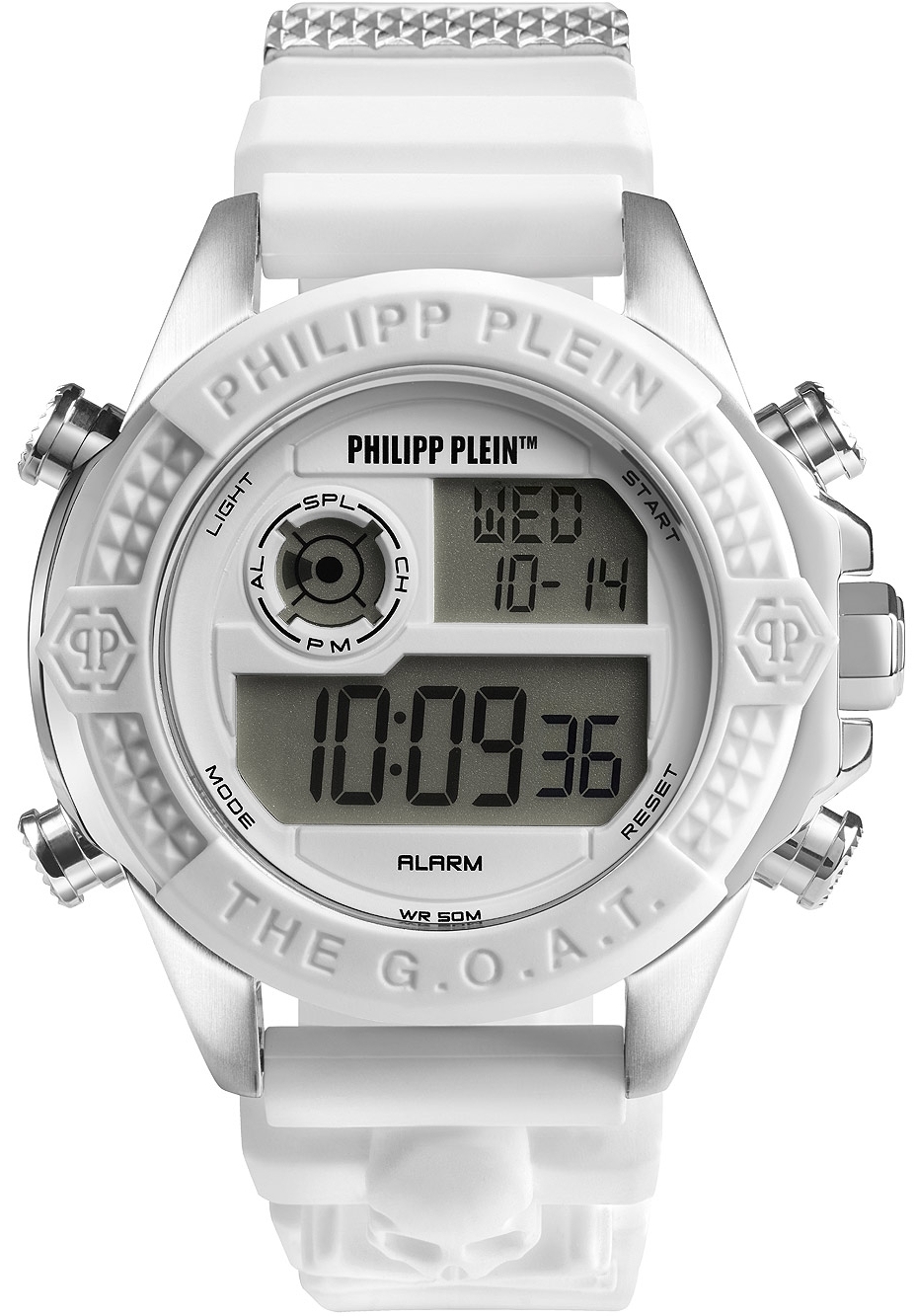 Philipp Plein PWFAA0121 The G.O.A.T. Grå/Gummi Ø44 mm - Philipp Plein