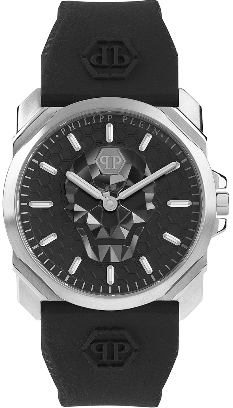 Philipp Plein Herrklocka PWLAA0122 The Skull Svart/Gummi Ø40 mm - Philipp Plein