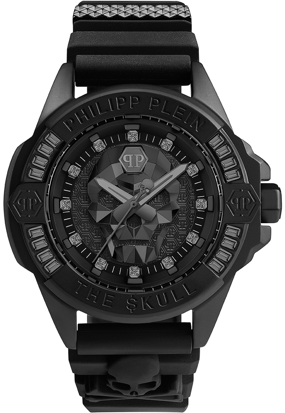Philipp Plein PWNAA0322 The Skull Svart/Gummi Ø41 mm - Philipp Plein