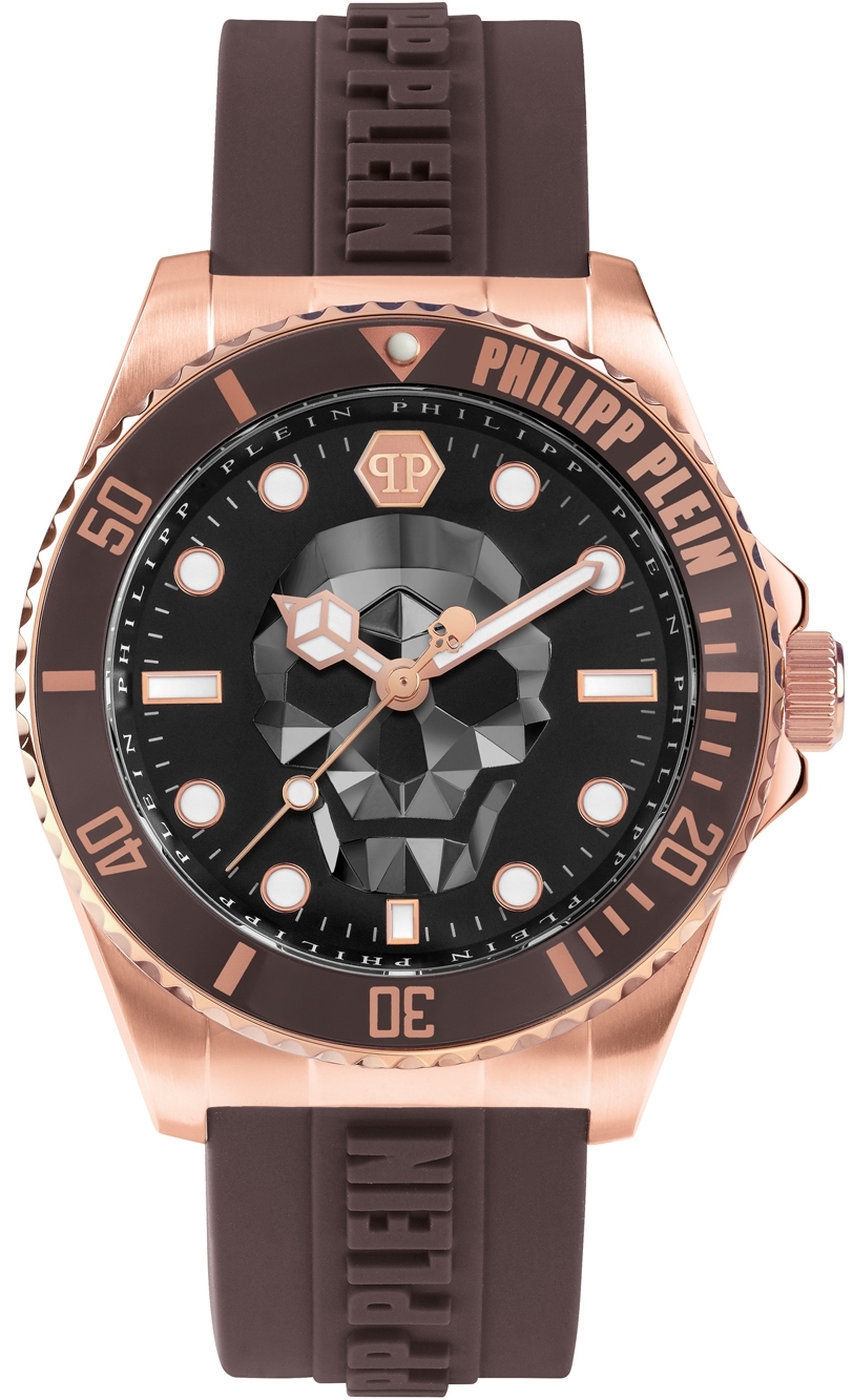 Philipp Plein Herrklocka PWOAA0322 The Skull Svart/Gummi Ø44 mm - Philipp Plein