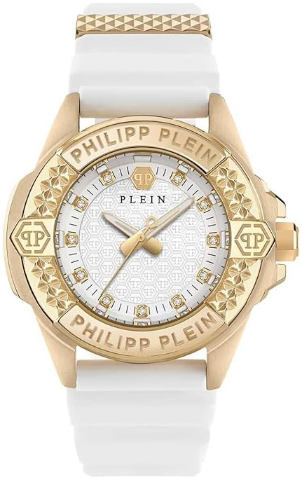 Philipp Plein Damklocka PWOFA0125 Majesty Silverf&auml;rgad/Gulguldtonat