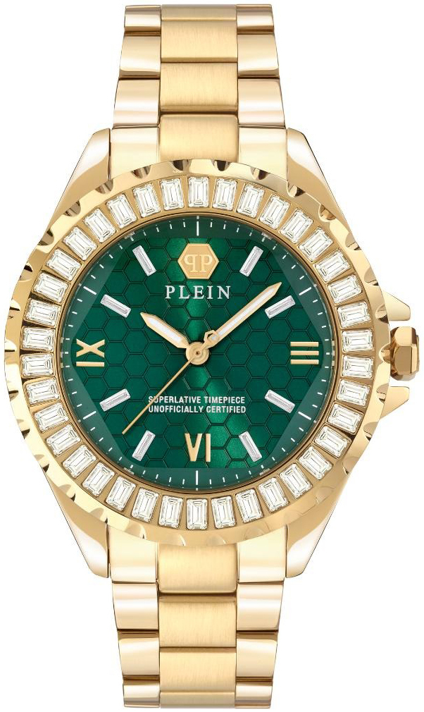Philipp Plein Damklocka PWPOA0924 Heaven Grön/Gulguldtonat stål