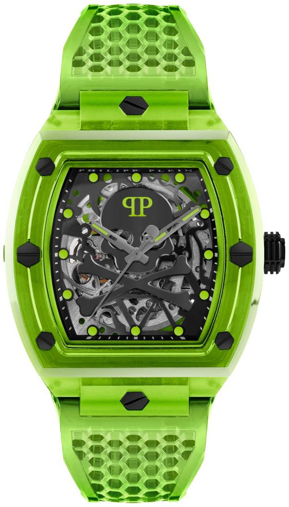 Philipp Plein Herrklocka PWPTA0124 The Skeleton Grå/Gummi