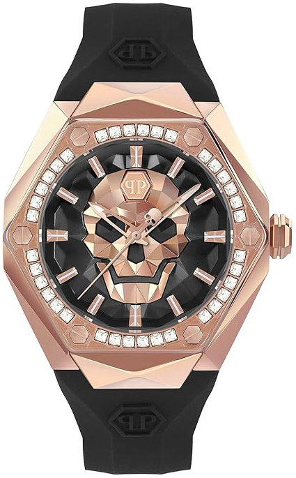 Philipp Plein Herrklocka PWPWA0424 The Skull Svart/Gummi - Philipp Plein