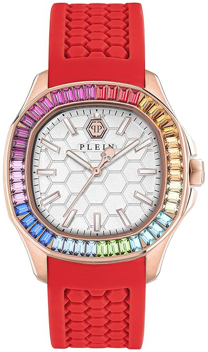 Philipp Plein Damklocka PWTAA1024 Spectre Silverfärgad/Gummi Ø37 mm