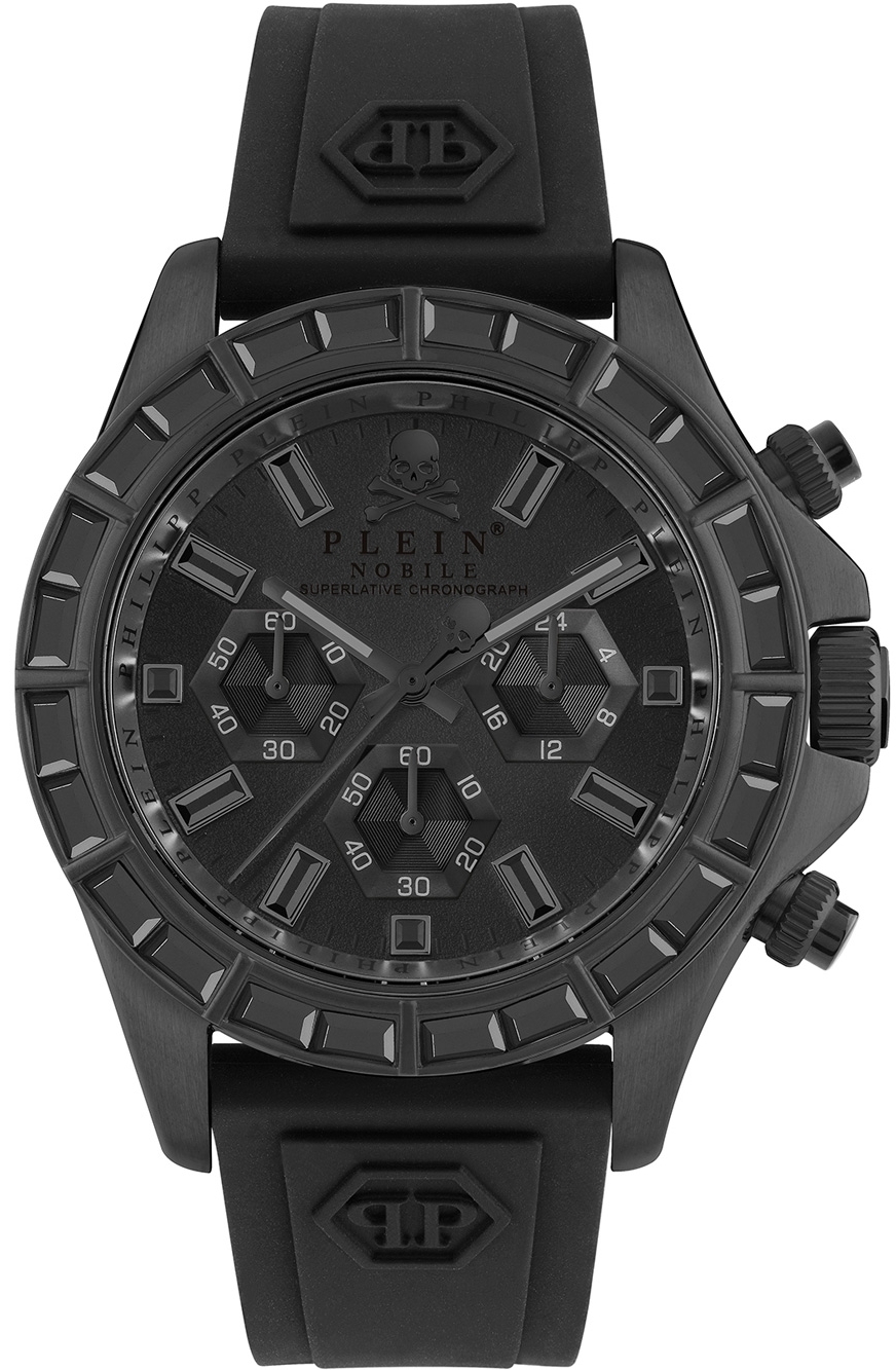 Philipp Plein Herrklocka PWVAA0423 Street Couture Svart/Gummi Ø43 mm - Philipp Plein