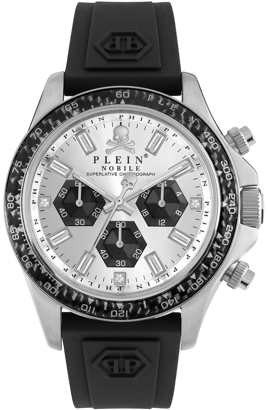 Philipp Plein Herrklocka PWVAA0523 Street Couture Silverfärgad/Gummi - Philipp Plein