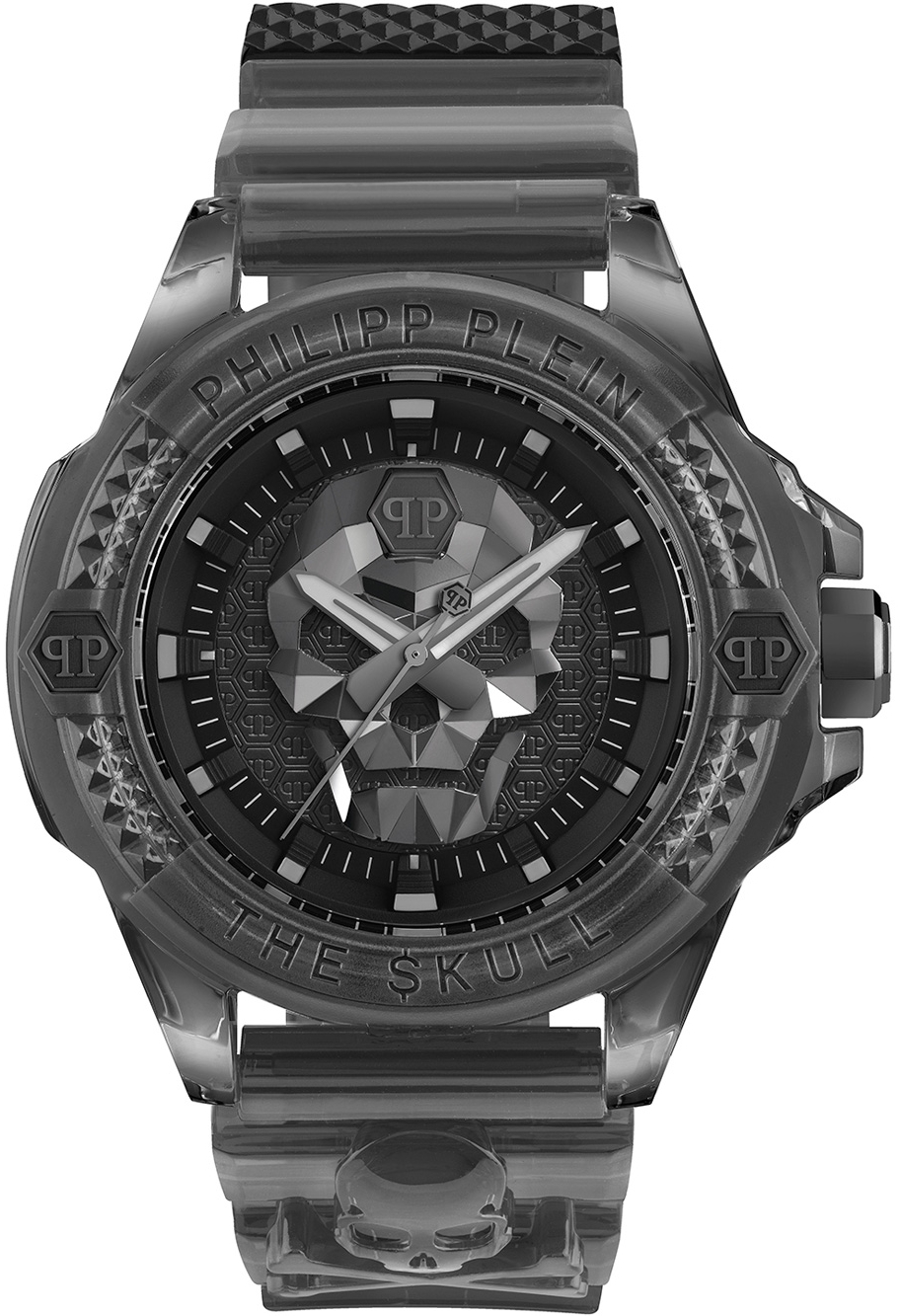 Philipp Plein Herrklocka PWWAA0523 The Skull Svart/Gummi Ø44 mm - Philipp Plein