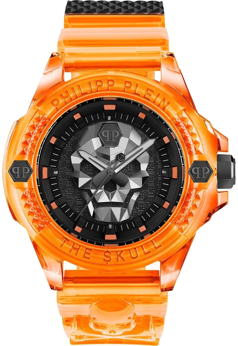 Philipp Plein PWWAA0824 The Skull Scuba Duba Svart/Gummi Ø47 mm - Philipp Plein