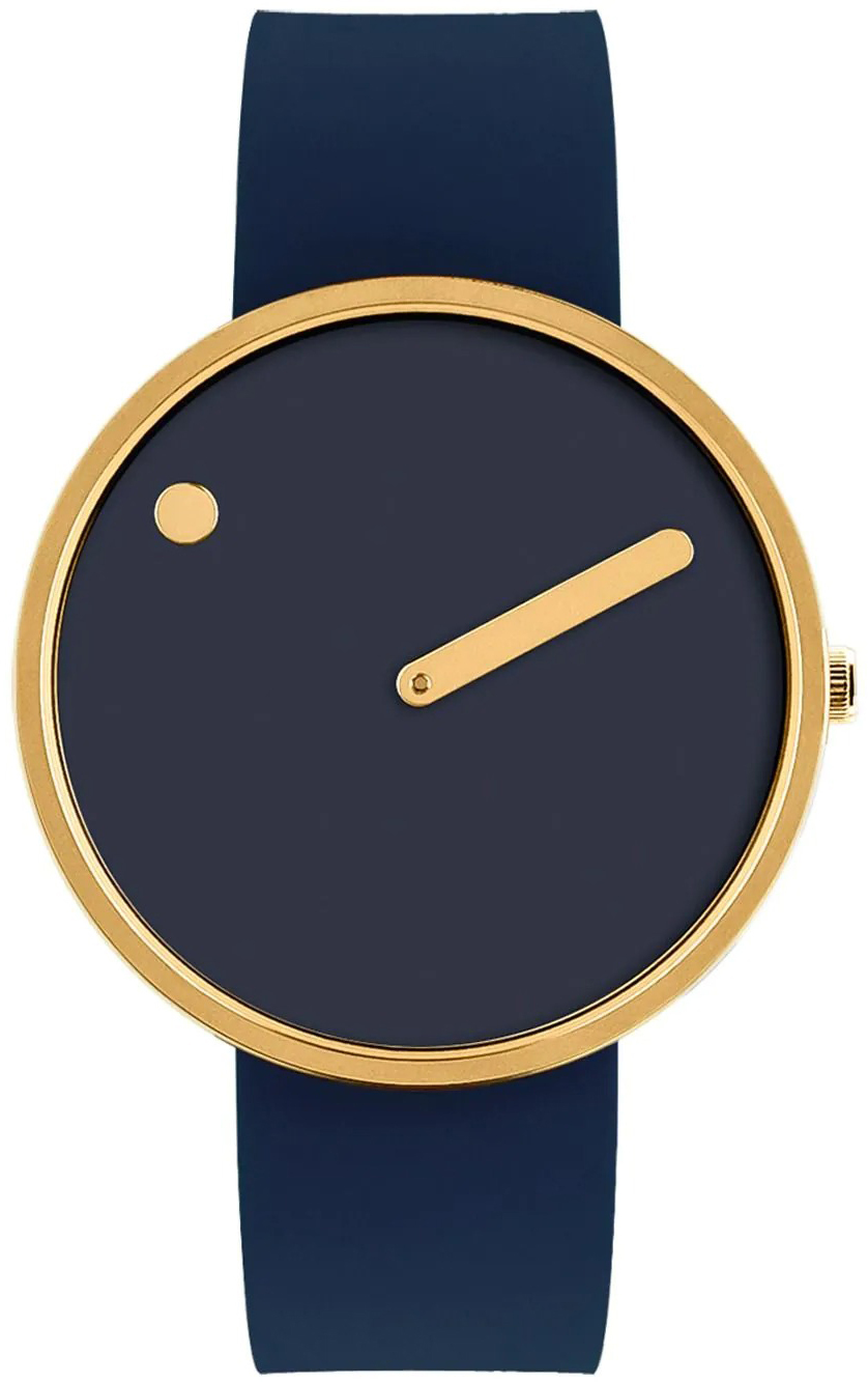 PICTO 43318-0520G Blå/Läder Ø40 mm