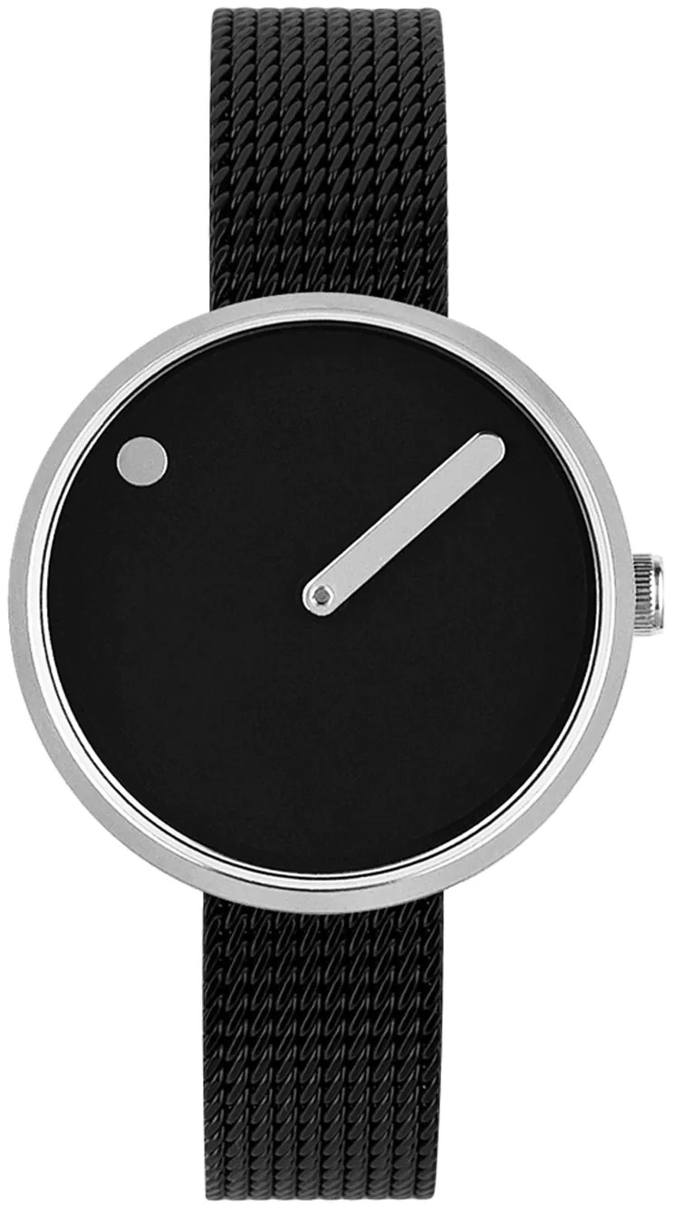 PICTO Damklocka 43369-1012 Svart/St&aring;l &Oslash;30 mm