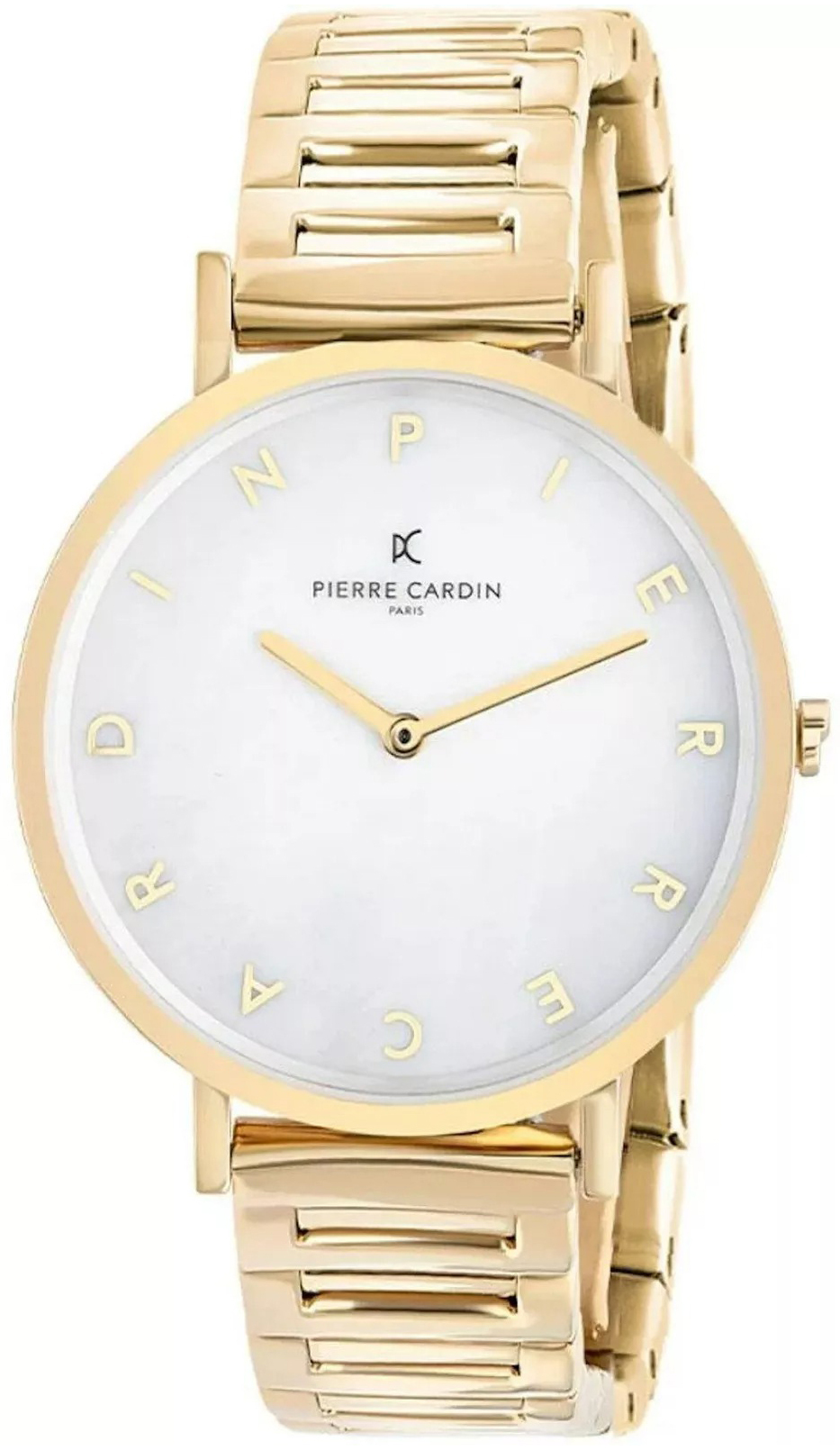 Pierre Cardin Damklocka CBV.1147 Belleville Tribute Vit/Gulguldtonat - Pierre Cardin