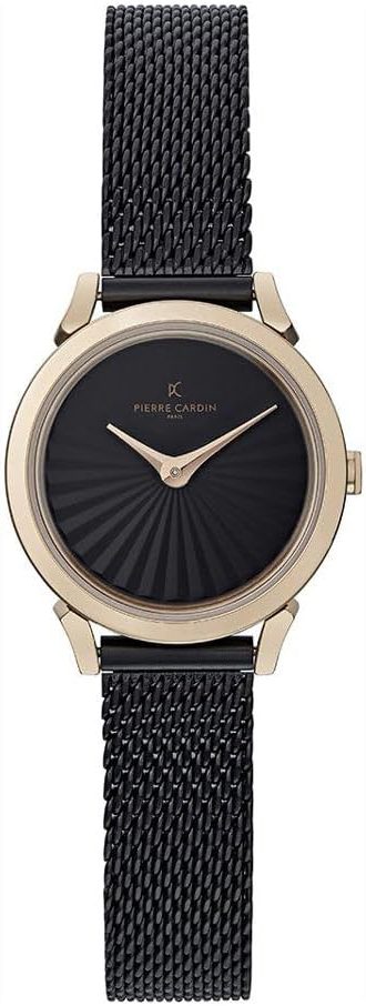 Pierre Cardin Damklocka CPI.2516 Pigalle Plissee Svart/Stål Ø27 mm - Pierre Cardin
