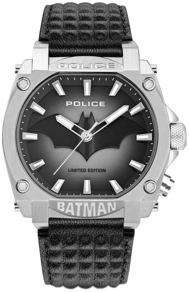 Police Herrklocka PEWGD0022603 Batman Grå/Läder Ø45 mm