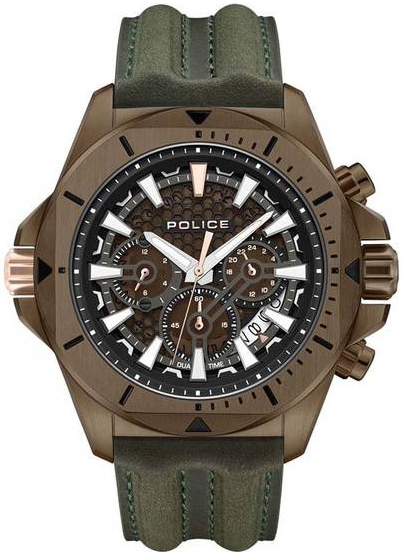 Police Herrklocka PEWGF0054502 Electrical Brun/Läder Ø46 mm - Police
