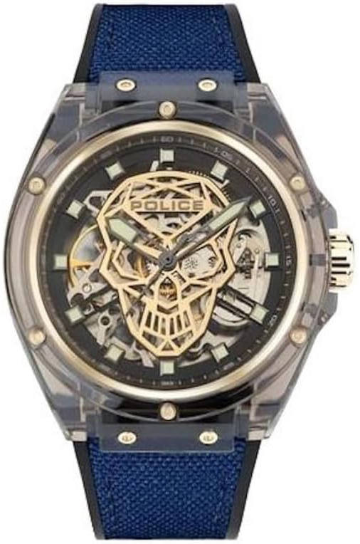 Police Herrklocka PEWGR1592403 Fitness Skelettskuren/Gummi Ø44 mm - Police