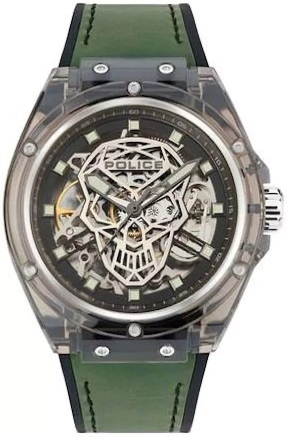 Police Herrklocka PEWGR1592404 Fitness Skelettskuren/Gummi Ø44 mm - Police