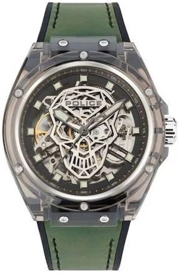 Police Herrklocka PEWGR1592406 Fitness Skelettskuren/Gummi Ø44 mm - Police