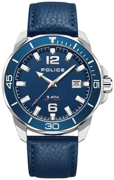 Police Herrklocka PEWJB2228101 Thornton Blå/Läder Ø43 mm