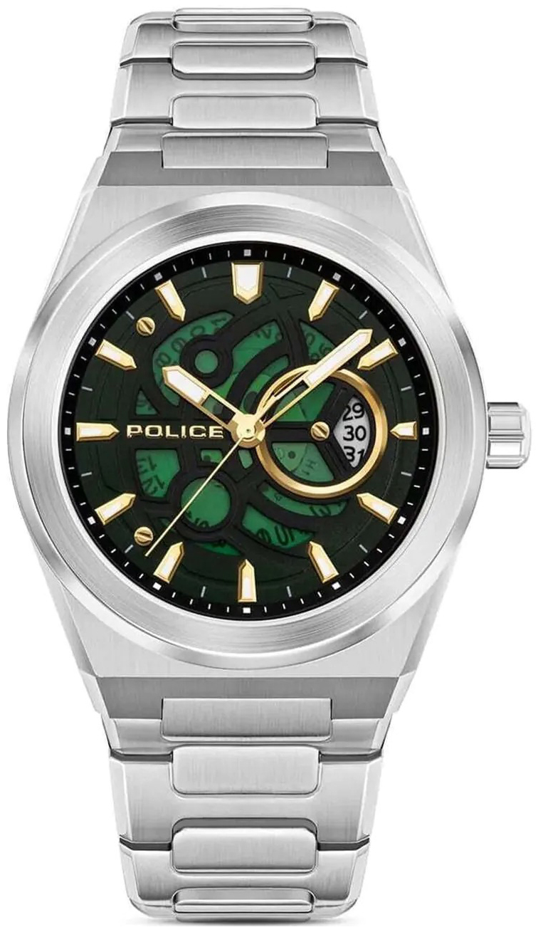 Police Herrklocka PEWJH2228009 Ofset Svart/St&aring;l &Oslash;45 mm