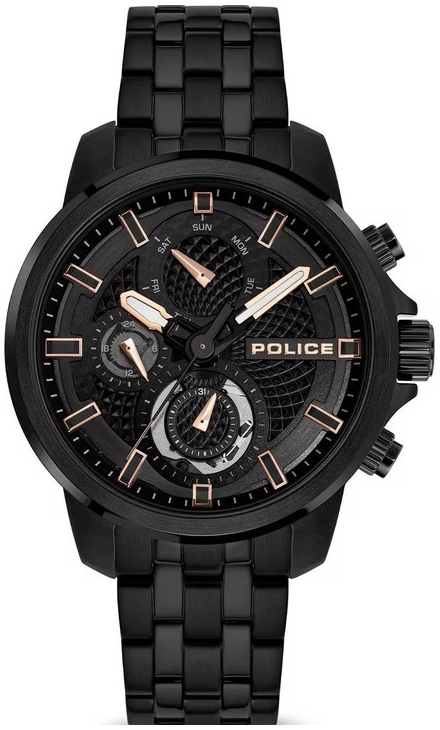 Police Herrklocka PEWJK0021508 Newport Svart/Stål Ø43 mm