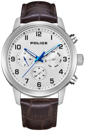 Police Herrklocka PEWJK2228201 Classic Vit/Läder Ø44 mm