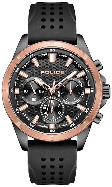 Police Herrklocka PEWJQ2204110 Motion Svart/Gummi &Oslash;45 mm