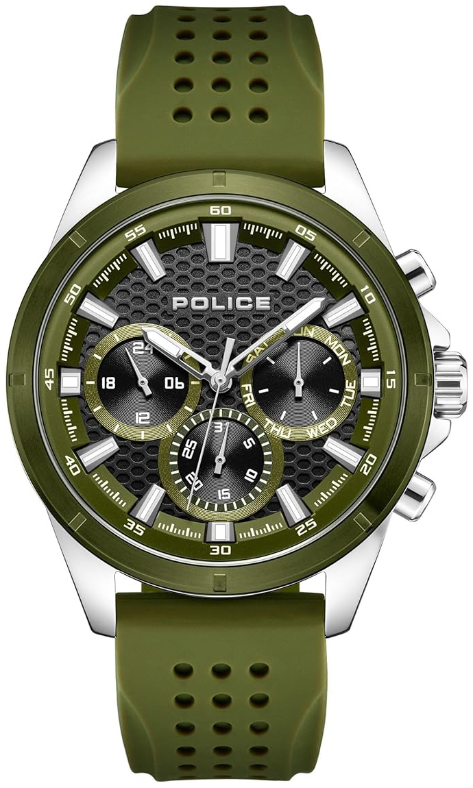Police Herrklocka PEWJQ2204111 Motion Svart/Gummi &Oslash;45 mm