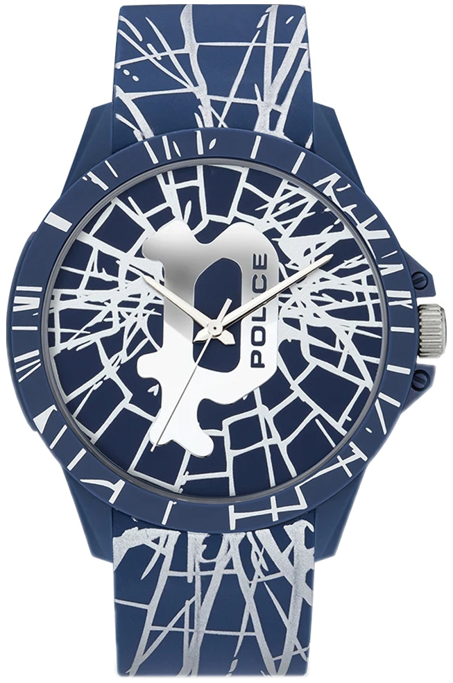 Police Herrklocka PEWUM2119561 Classic Blå/Plast Ø40 mm