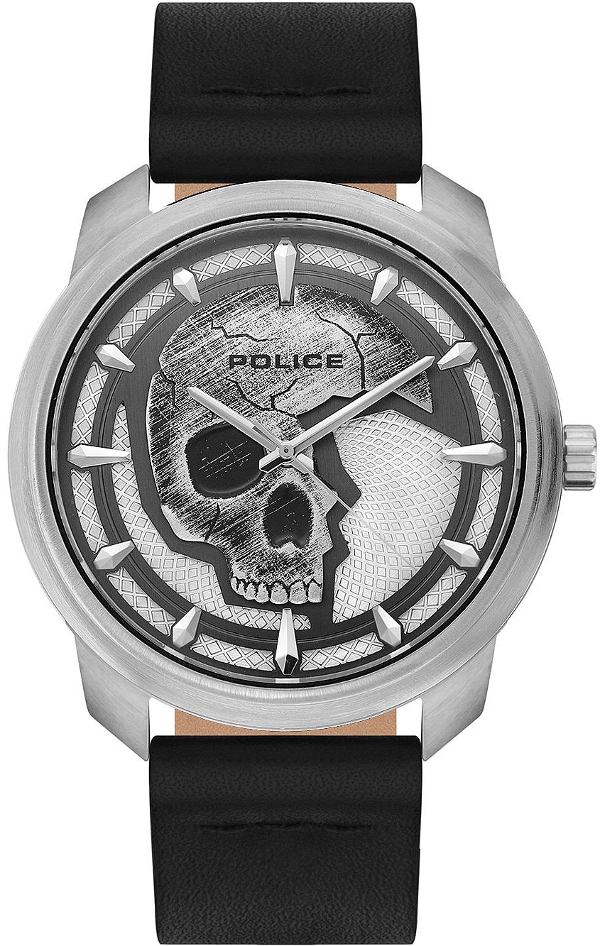 Police Herrklocka PL15714JS.04 Bleder Grå/Läder Ø44 mm - Police