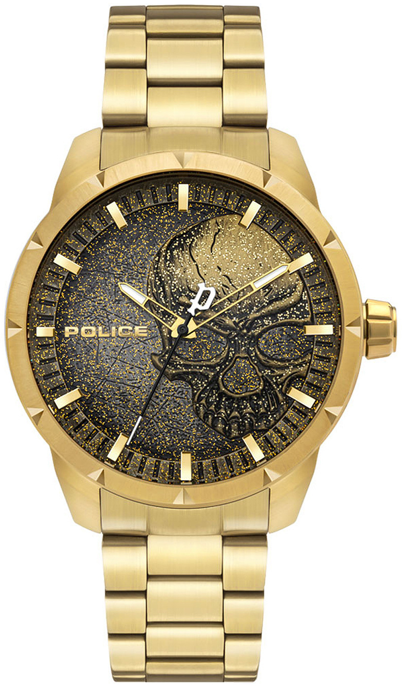 Police Herrklocka PL15715JSG.02AM Neist Grå/Gulguldtonat stål Ø46 - Police