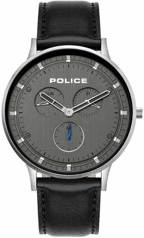 Police Herrklocka PL15968JS.39 Grå/Läder Ø42 mm - Police