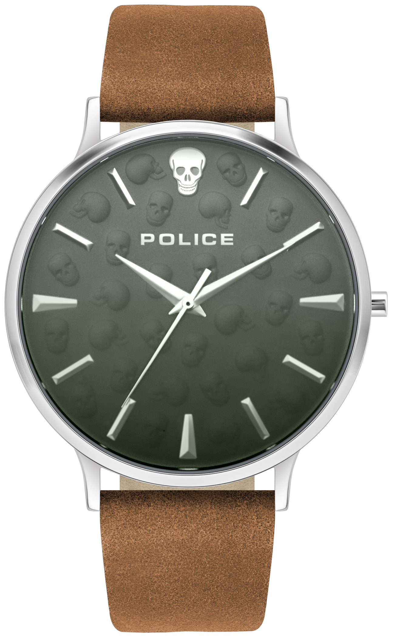 Police Herrklocka PL16023JS.13 Tasman Grå/Läder Ø42 mm - Police