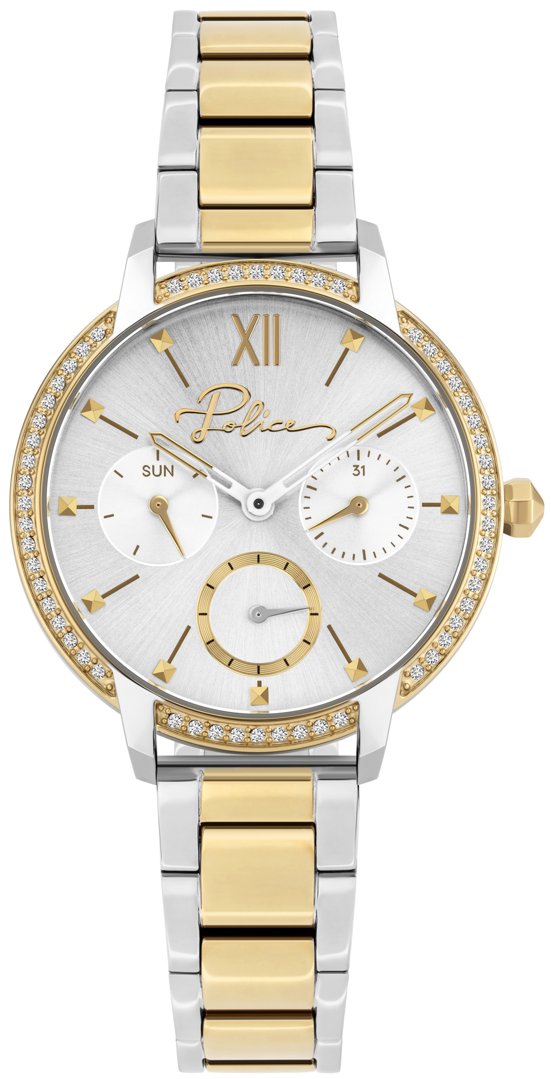 Police Damklocka PL16043BSTG.04M Nadu Silverfärgad/Gulguldtonat - Police