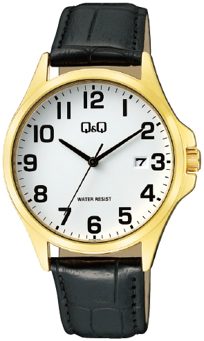 Q&Q Herrklocka A480J104Y Classic Vit/Läder Ø40 mm - Q&Q