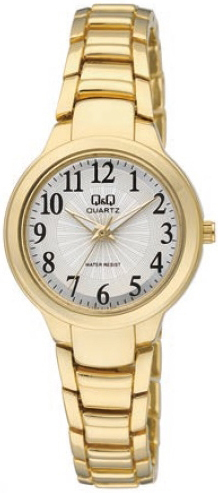 Q&Q Damklocka F499J014Y Classic Vit/Gulguldtonat stål Ø34 mm - Q&Q