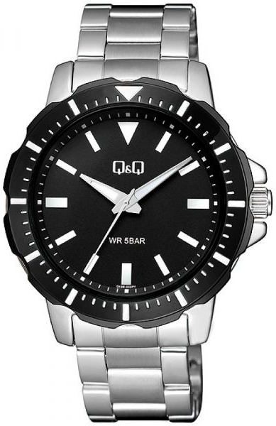 Q&Q Herrklocka Q43B-002PY Classic Svart/St&aring;l &Oslash;43 mm