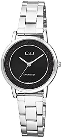 Q&Q Damklocka QB99J208Y Classic Svart/Stål Ø30 mm