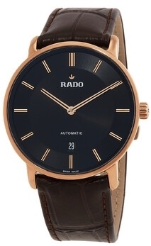 Rado Herrklocka R14068176 DiaMaster Thinline Svart/Läder Ø40.3 mm - Rado