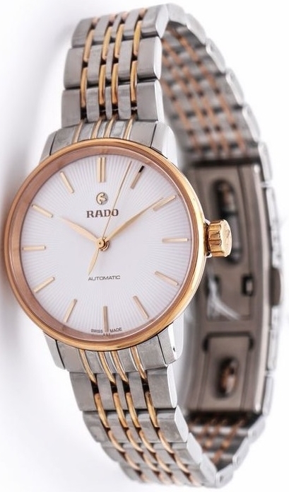 Rado Damklocka R22862027 Coupole Vit/Roséguldstonat stål Ø32 mm - Rado